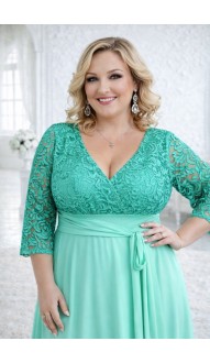 Джила платье в пол мята