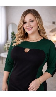 Триана платье черное с изумрудным