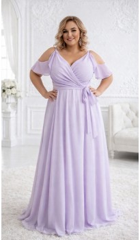 Сантьямо платье в пол лавандовое