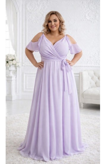 Сантьямо платье в пол лавандовое