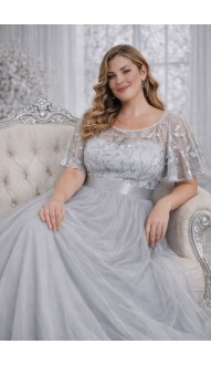 Дарлона платье в пол серое