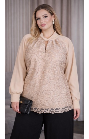Ариэль блуза бежевая