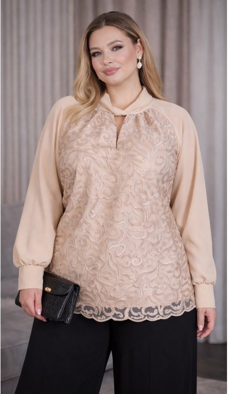 Ариэль блуза бежевая