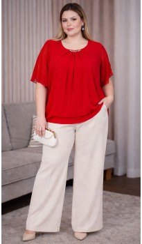 Кристин блуза красная  в наличии