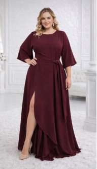 Корса платье в пол бордовое
