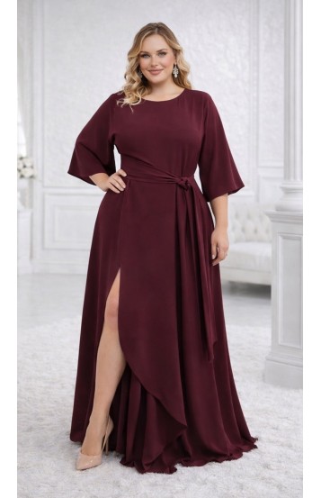 Корса платье в пол бордовое