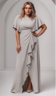 Роше платье в пол светло-серое