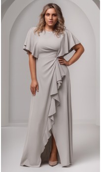 Роше платье в пол светло-серое