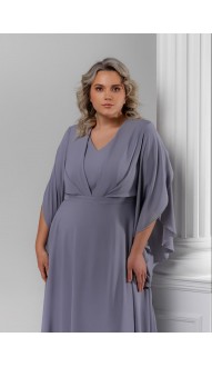 Ламур платье в пол дымчато-серое