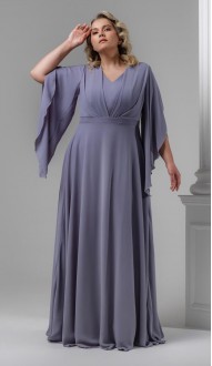 Ламур платье в пол дымчато-серое