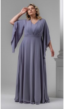 Ламур платье в пол дымчато-серое
