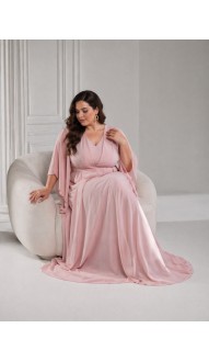 Ламур платье в пол розовая пудра