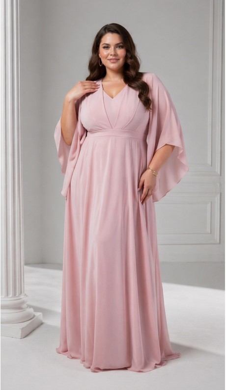 Ламур платье в пол розовая пудра