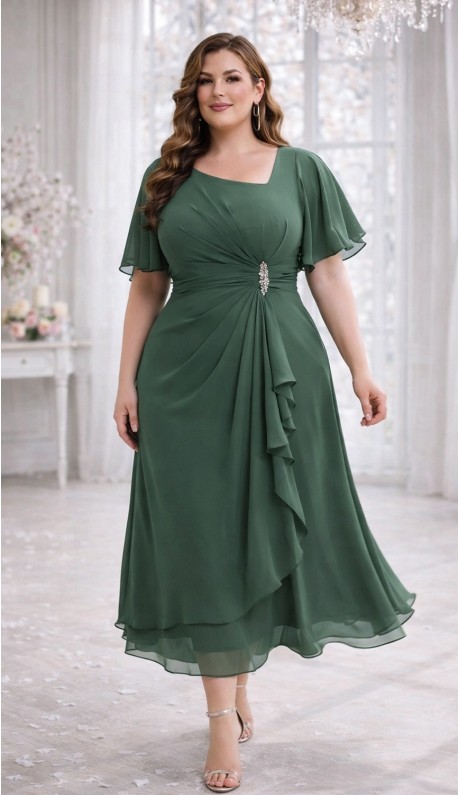 Лиззи платье эвкалипт