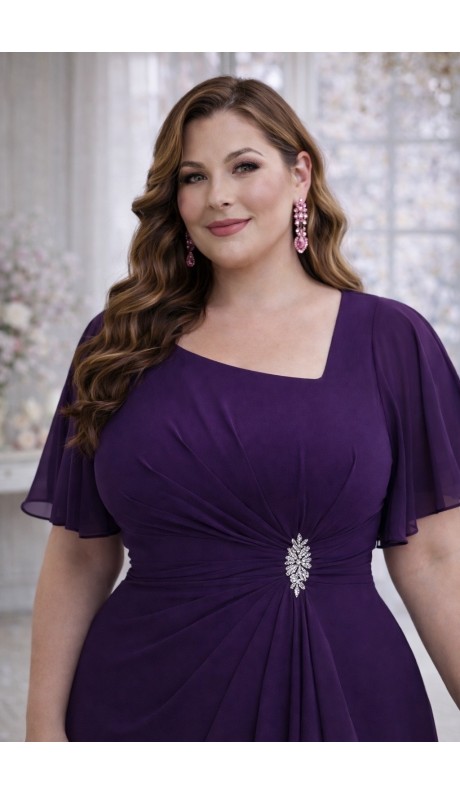 Лиззи платье темно-фиолетовое