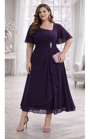 Лиззи платье темно-фиолетовое