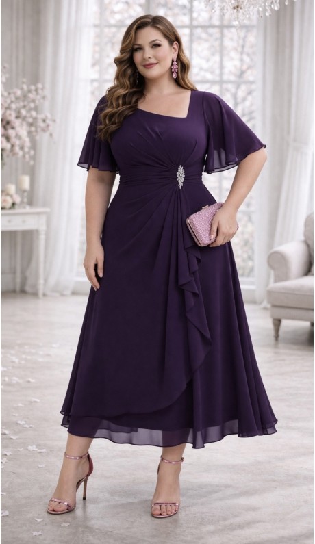 Лиззи платье темно-фиолетовое