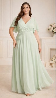 Алисанта платье в пол мятное