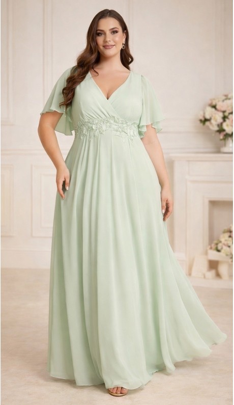 Алисанта платье в пол мятное