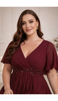 Алисанта платье в пол бургунди