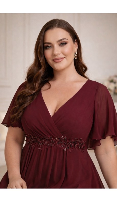 Алисанта платье в пол бургунди