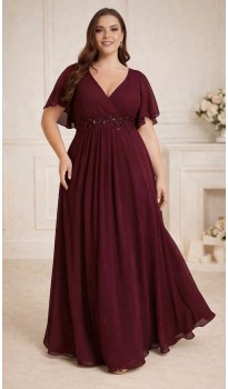 Алисанта платье в пол бургунди в наличии