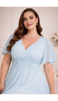 Алисанта платье в пол небесно-голубое