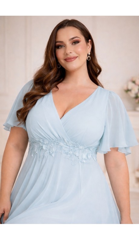 Алисанта платье в пол небесно-голубое