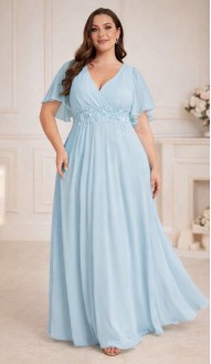 Алисанта платье в пол небесно-голубое