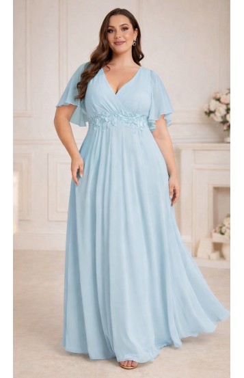 Алисанта платье в пол небесно-голубое