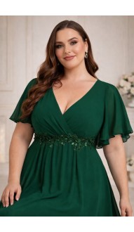 Алисанта платье в пол темно-зеленое