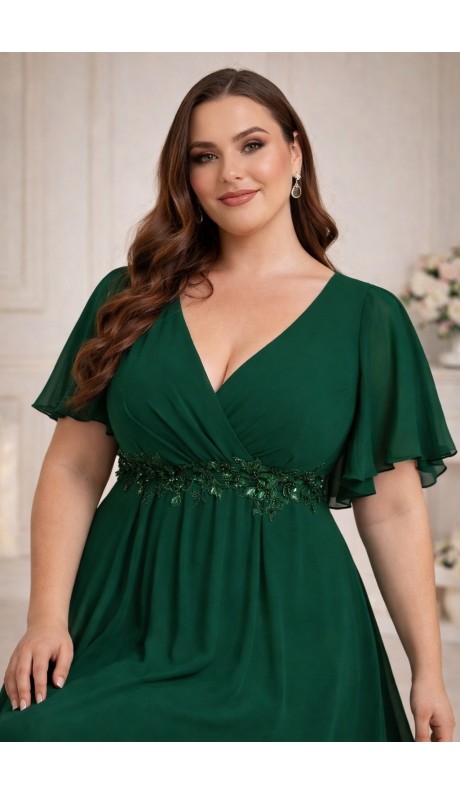 Алисанта платье в пол темно-зеленое