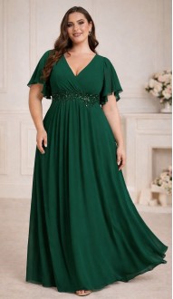 Алисанта платье в пол темно-зеленое