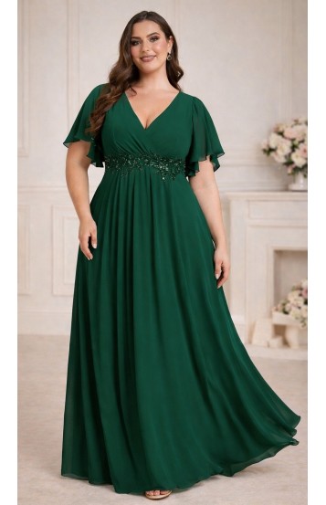 Алисанта платье в пол темно-зеленое
