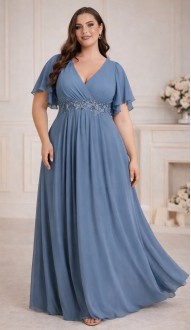 Алисанта платье в пол индиго