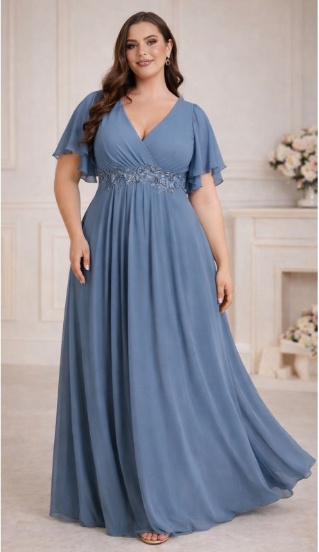 Алисанта платье в пол индиго