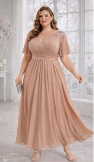 Иолана платье в пол бежевое