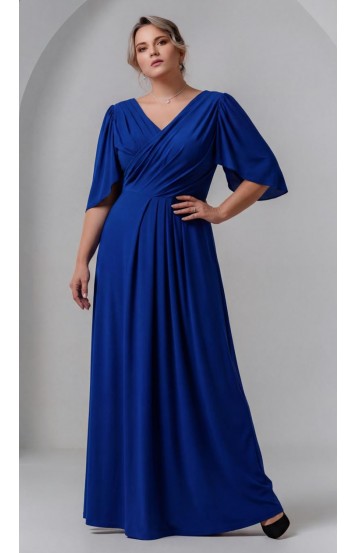 Трина 03 платье в пол электрик