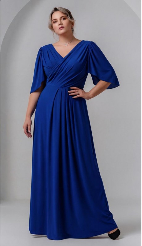 Трина 03 платье в пол электрик