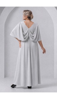 Трина 03 платье в пол светло-серое