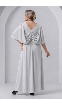 Трина 03 платье в пол светло-серое
