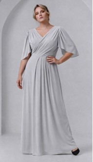 Трина 03 платье в пол светло-серое