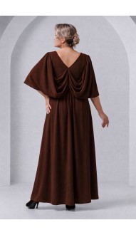 Трина 03 платье в пол шоколадное