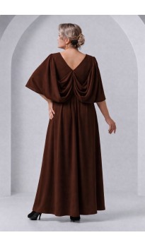 Трина 03 платье в пол шоколадное