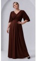 Трина 03 платье в пол шоколадное