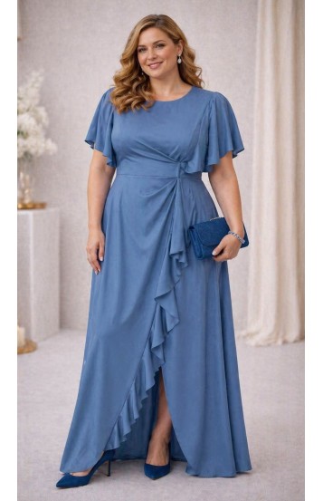 Роше платье в пол индиго в наличии