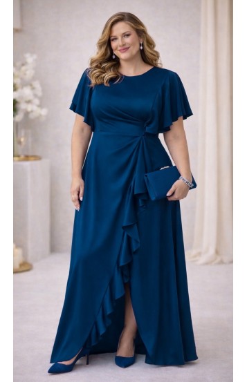 Роше платье в пол индиго