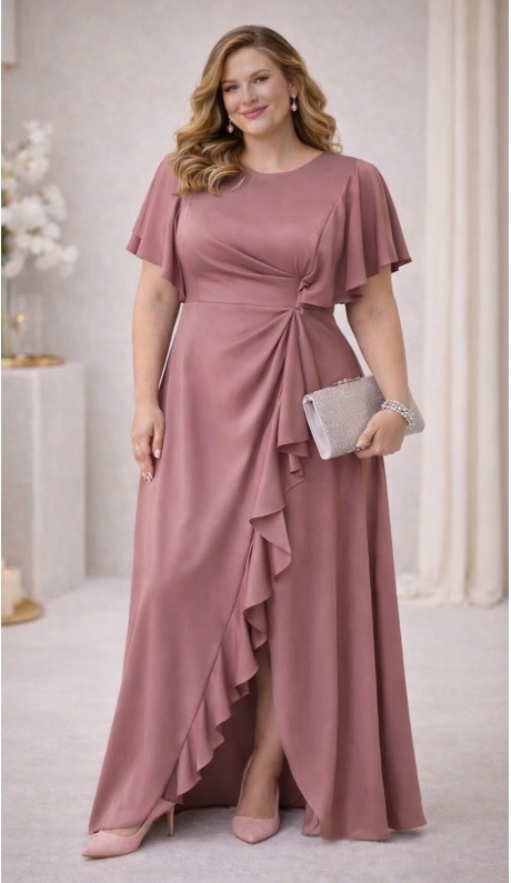 Роше платье в пол пепельная роза