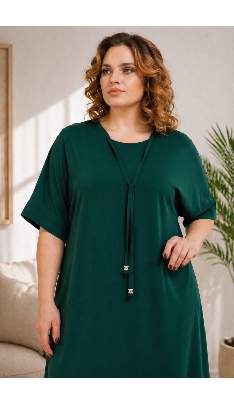 Юрия платье темно-изумрудное