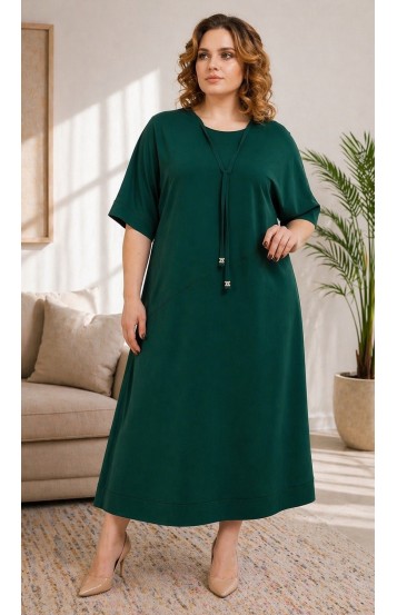 Юрия платье темно-изумрудное